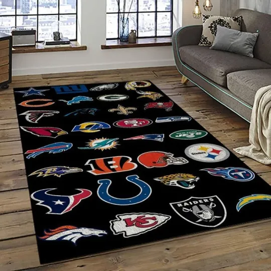 Discover American Football Rug, Sport Football Helmet Rug, Area Rug Father 's day Gift