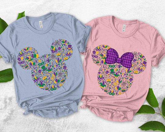 Discover Disney Mardi Gras Shirt, Mickey Festival Shirt, Minnie Carnival Tee, Disneyland Fat Tuesday Shirt, Disney World Mardi Gras Shirt AXKY05