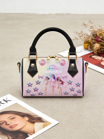 Discover kpop demon hunters Shoulder Bag, Cute Pastel Handbag, Trendy Top Handle Bag for Music Lovers & Teen Girls