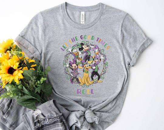 Discover Mickey and Friends Disney Mardi Gras Shirt, Disneyland Family Fat Tuesday New Orleans Shirt, Mardi Gras on Main Street AXK116