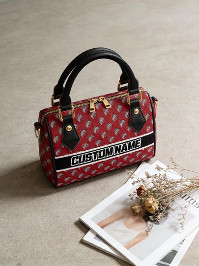 Discover Ohio State Football Inspired Bag, Custom Name Game Day Handbag, Personalized Fan Shoulder Bag for Her