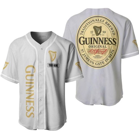 Discover Personalized Guinness Beer Baseball Jersey, Guinness Jersey Shirt, Guinness Baseball Shirt, Family Baseball Shirt, Best Gift Ever