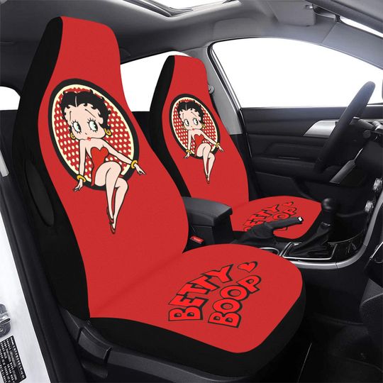 Discover Betty Boop Car Seat Cover Set Of 2  Custom Front Seat Cover 32.68"x21.65" | Personalized Gift for Her, Mom, Birthday or Anniversary