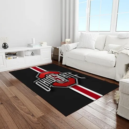 Discover Ohio State Football Area Rug Rectangular Living Room Carpet
