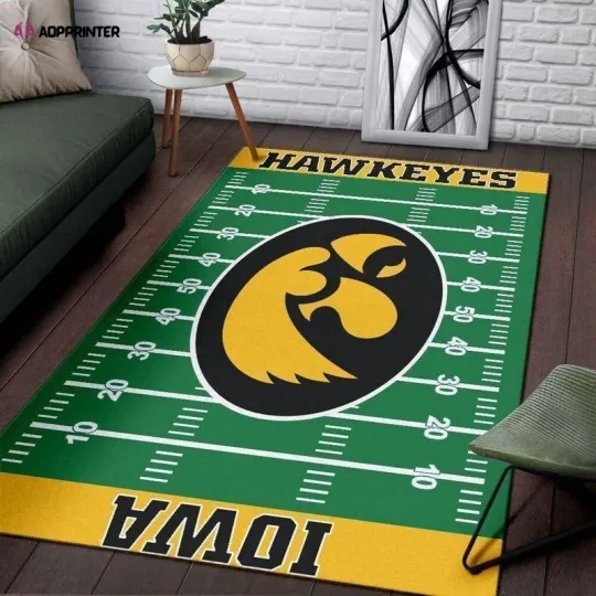 Discover Iowa Hawkeyes Area Rug Carpet for Living Room Home Decor