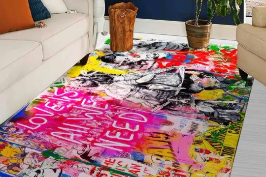 Graffiti Accent Rug - Cool Gift for Home & Living