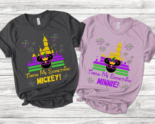 Discover Mardi Gras Couple Shirts/Mickey and Minnie Shirt/Disney Mardi Gras 2026/Disney Mickey Mouse Mardi Gras Shirt/Minnie Mouse Shirts O-09012312