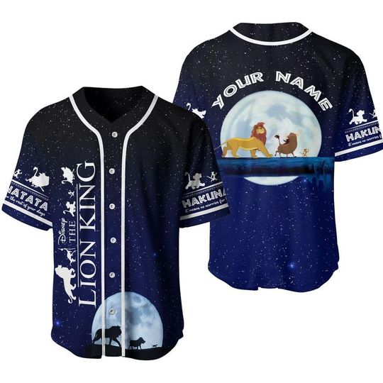 Discover Personalized Lion King Baseball Jersey, Funny Lion King Jersey Shirt, Family Baseball Jersey, Lion King Baseball Shirt, Custom Jersey Shirt