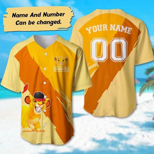 Discover Personalized Lion King Baseball Jersey, Funny Lion King Jersey Shirt, Family Baseball Jersey, Lion King Baseball Shirt, Custom Jersey Shirt