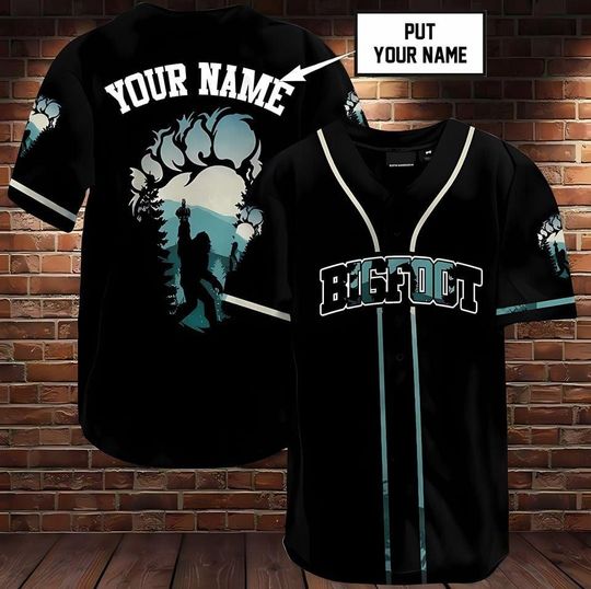 Discover Bigfoot Baseball Jersey, Personalized Baseball Couple Jersey, Bigfoot Baseball Shirt, Bigfoot Family JerseyShirt, Best Gift Ever