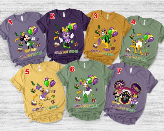 Discover Mickey and Friends Mardi Gras Shirt/Disney Mardi Gras Carnival Party Matching/Disney Group Fat Tuesday Shirt/Disney Gras 2026 OGZJ09