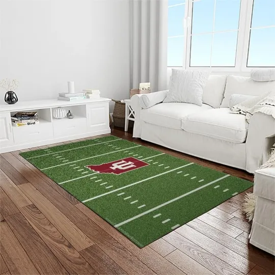 Discover Indiana Area Rug Basketball Team Logo Carpet Living Room Rugs Gift