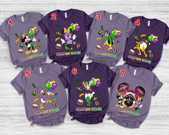 Discover Mickey and Friends Mardi Gras Shirt/Disney Mardi Gras Carnival Party Matching/Disney Group Fat Tuesday Shirt/Disney Gras 2026 OGZJ09