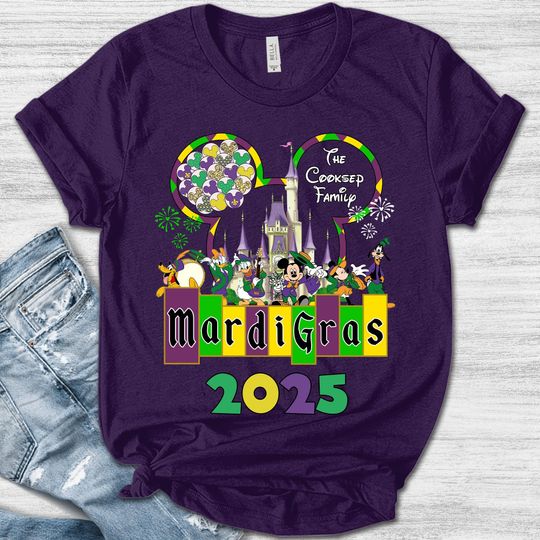 Discover Walt Disney World Mardi Gras shirt/Mickey and Friends Mardi Gras shirts/Disney Matching Trip 2026 Tee/Disney Mardi Gras Vacation OGZK03