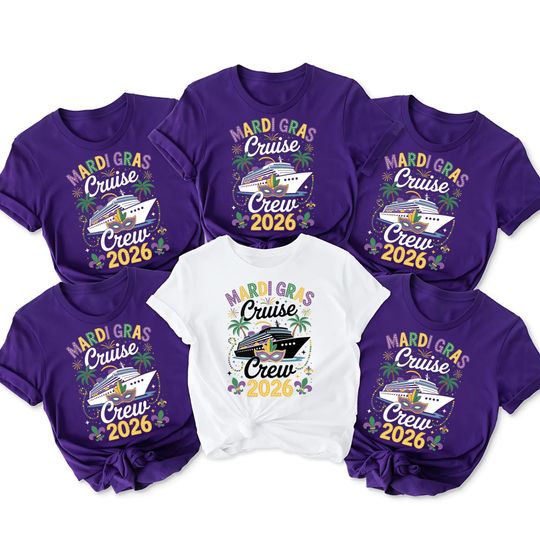 Discover Family Mardi Gras 2026 Cruise Shirt, Matching Carnival Trip Tee, Mardi Gras Carnival Squad Top, Funny Mardi Crew Tee,2026 Mardi Gras Apparel