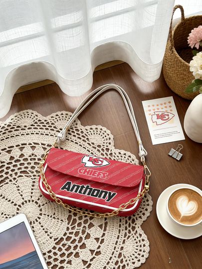Discover Kansas City Football Shoulder Bag - Personalized Crossbody Bag - Game Day Handbag