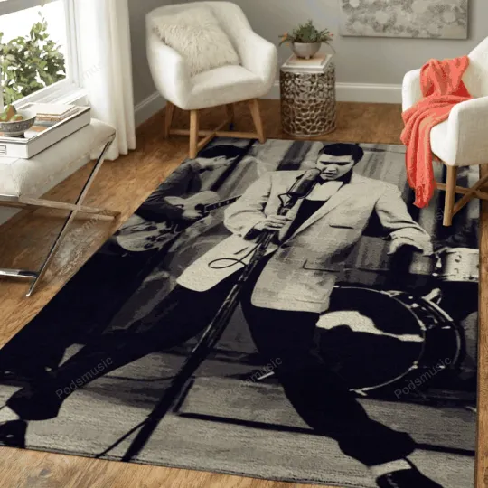Discover Elvis Presley Fans Area Rug Rectangle Living Room Carpet Floor Mat