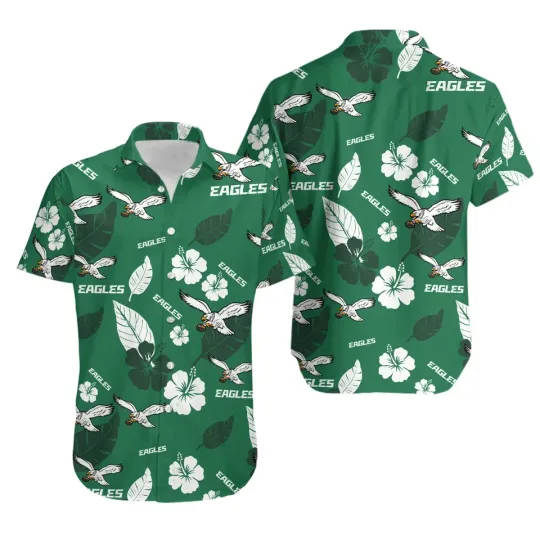Discover Philadelphias team Eagles Hawaiian Shirt, America Football Fan Gifts