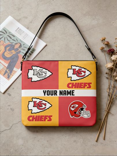 Discover Football Fan Shoulder Bag   Game Day Crossbody Purse, Personalized Name Football Bag, Stylish Gift for Mom