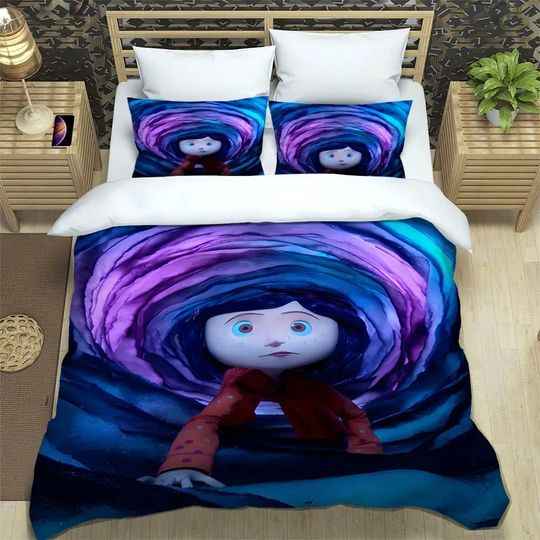 Discover 3D C-Coraline Cartoon Bedding Sets Exquisite Bed Supplies Set Duvet Cover Bed Comforter Set Bedding Set Luxury Birthday Gift