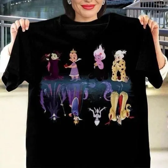 Discover DisneyUrsula Cruella De Vil Evil Queen Maleficent T-Shirt, Gift for Women