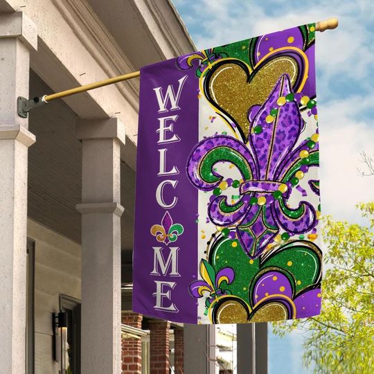 Discover Mardi Gras Garden Flag,Mardi Gras Flag,Mardi Gras Garden Decor,Garden Flag Mardi Gras,Front Door Decor,Outdoor Flag OHOU24