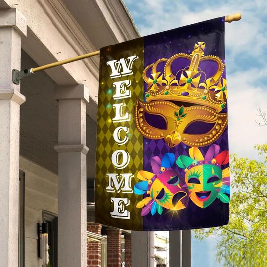 Discover Mardi Gras Garden Flag,Mardi Gras Flag,Mardi Gras Garden Decor,Garden Flag Mardi Gras,Front Door Decor,Outdoor Flag OFZU44