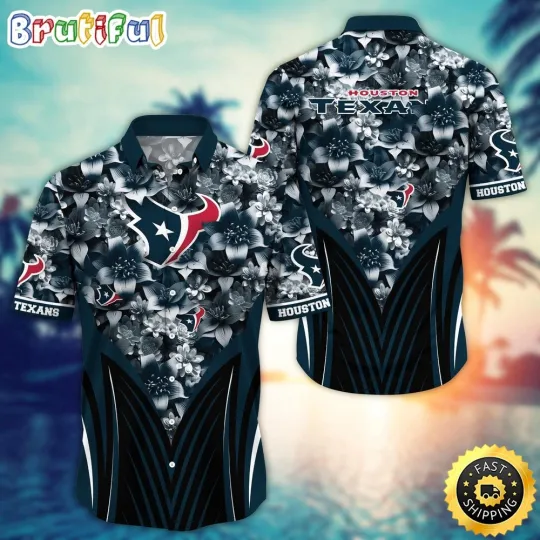 Discover Houston Football Team Texans Hawaiian Shirt Tropical Aloha Shirt