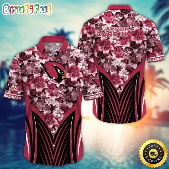 Discover Arizonna Football Team Cardinals Hawaiian Shirt Tropical Aloha Shirt