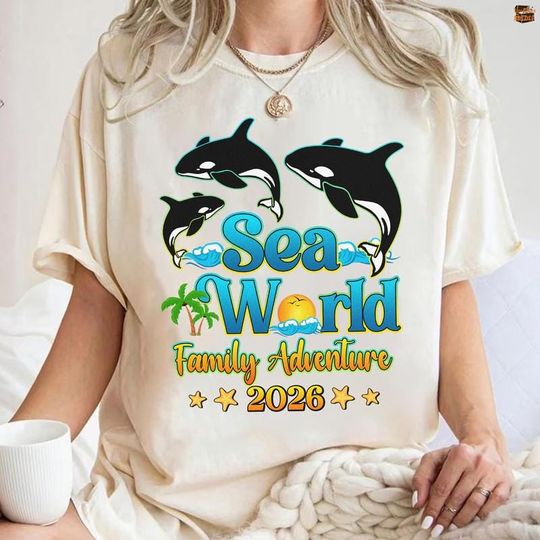 Discover Comfort Colors Sea World Family Adventure 2026 Shirt, Sea World Vacation Shirt, Family Cruise Trip