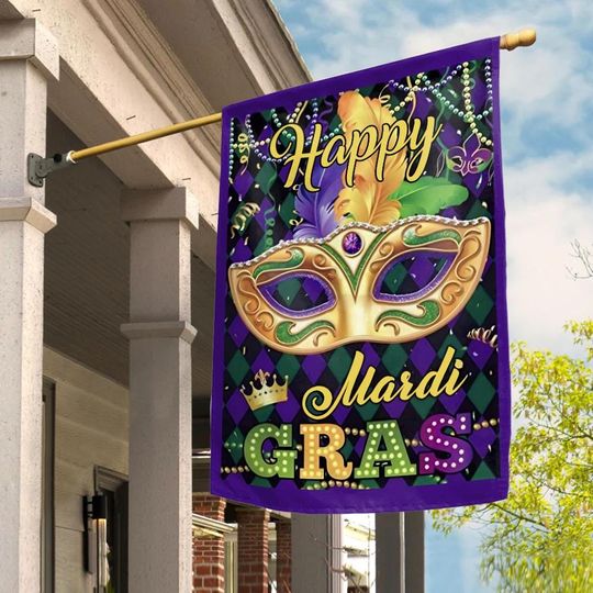 Discover Mardi Gras Garden Flag,Mardi Gras Flag,Mardi Gras Garden Decor,Garden Flag Mardi Gras,Front Door Decor,Outdoor Flag OFYE36
