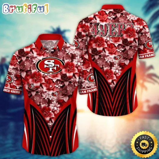 Discover San Francisco Football Team 49ers Hawaiian Shirt Tropical Aloha Shirt