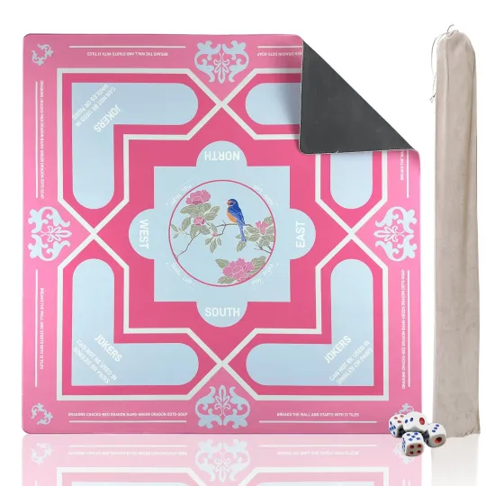 Discover Mahjong Mat 31 * 31 Inch Non-Slip Noise 31.5 x x 0.08 inches, Pink