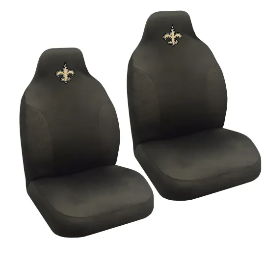 football New Orleans Saints Car Truck Suv Black Front Bucket Seat Covers Set