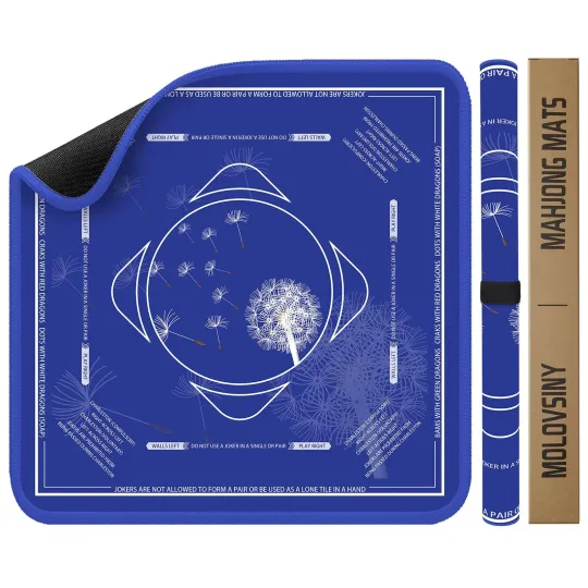Discover Mahjong Mat 31.5 Inch Square - Non-Slip Durable Table Cover for Mahjong