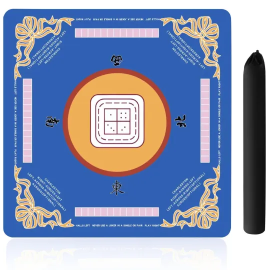 Discover Mahjong Mat,Non-Slip Noise Reduction Mahjong Mat 31.5x31.5 Inch for Mahjong