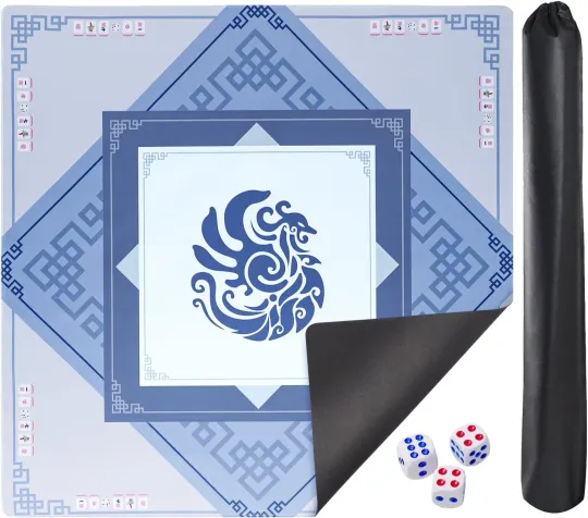 Discover Large Mahjong Mat with Black Carrying Bag, Anti-Slip and Noise Reduction Table C