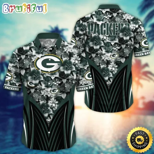 Discover Green Bay Football Team Packers Hawaiian Shirt Tropical Aloha Shirt