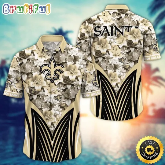 Discover New Orleans Football Team Saints Hawaiian Shirt Tropical Aloha Shirt