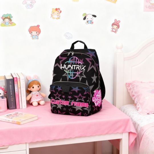 Discover Custom Name Backpack - KPop Demon Hunters Huntrix Backpack for Girls