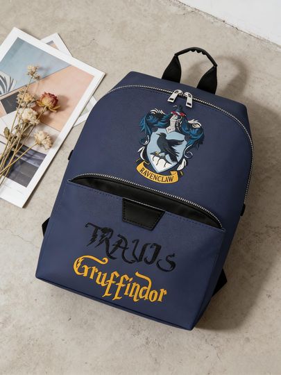 Discover Custom Name PU Leather Backpack | Wizard Inspired