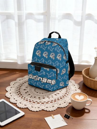 Discover Football Personalized Backpack - PU Leather Backkpack -Team merchandise