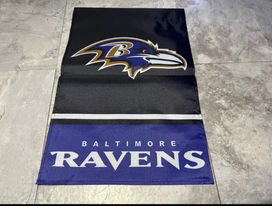 Discover For Baltimore Ravens Football Fans 12x18" Garden Flag Double Sided Yard Banner