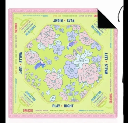 Discover Mahjong Mat 31.5 Inches, Anti-Slip, Noisy