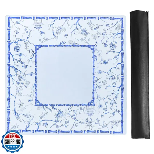 Discover Large Blue Mahjong Mat (31.5” x 31.5”)