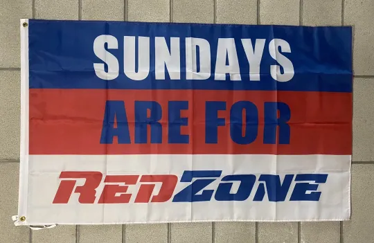 Discover Sundays Are For Red Zone Flag  football Football Beer Man Cave USA 3x5’