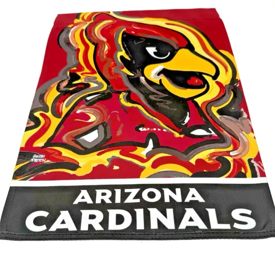 Discover Arizonna Cardinals Suede Garden Flag Two Sided 12.5 X 18 football Justin Patten