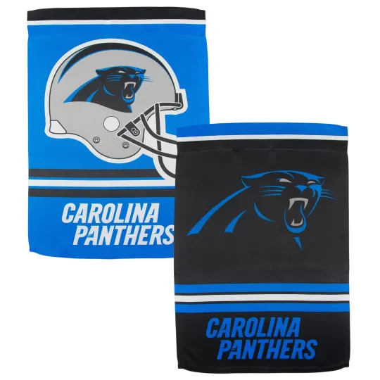 football Carolina Panthers Double Sided Garden Flag in Team Colors, 12.5 x 18-Inch