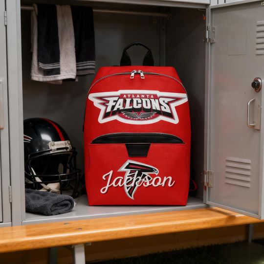 Discover Personalized Football Backpack  Custom Name PU Leather Sports Bag