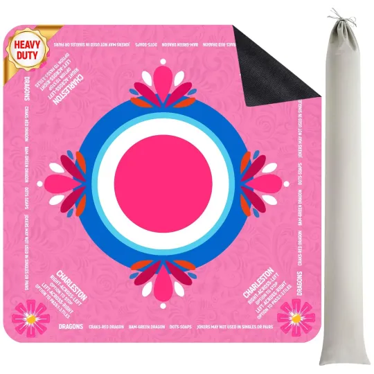 Discover Mahjong Mat with 4 Dices Chinoiserie Noise Reduction Anti Slip Non-Sl...
